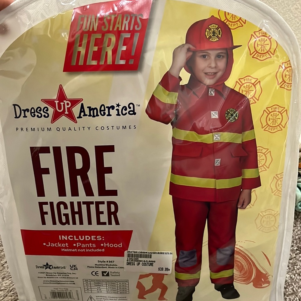 Fire fighter costume